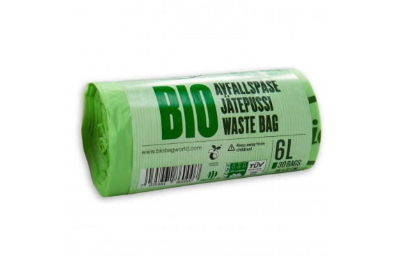 BioBag Worki na odpady organiczne biodegradowalne 6L 30 szt.