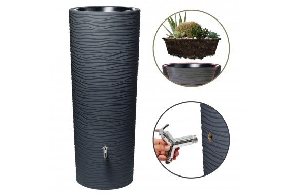 Garantia NATURA 2w1 Zbiornik na deszczówkę 350L GraphiteGrey Szary