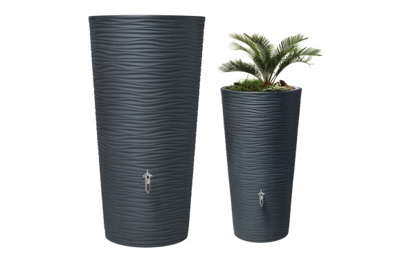 Garantia NATURA 2w1 Zbiornik na deszczówkę 210L GraphiteGrey Szary