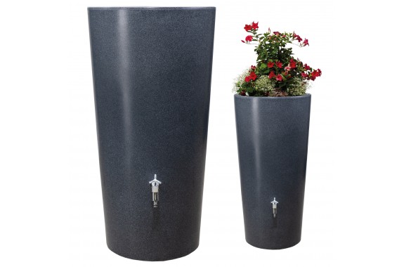 Garantia STONE 2w1 zbiornik na deszczówkę 210L lava czarny
