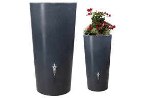 Garantia STONE 2w1 zbiornik na deszczówkę 210L lava czarny