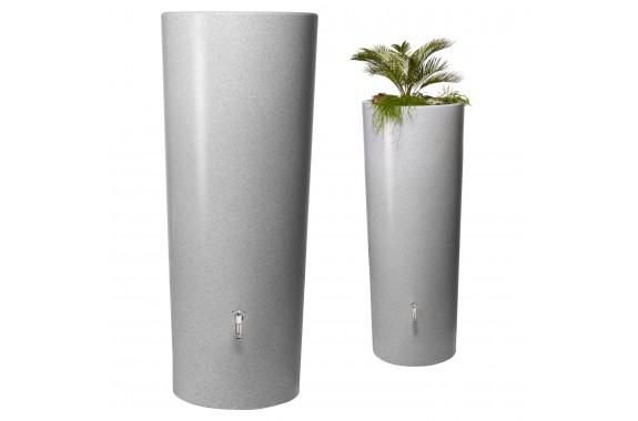 Garantia STONE 2w1 zbiornik na deszczówkę 350L silver szary