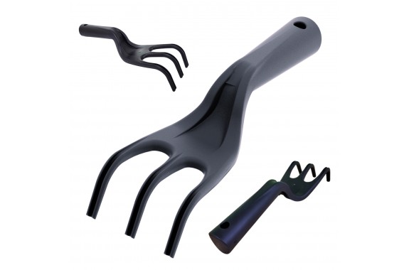 Plastikowe Grabki Prosperplast R Fork 3 ząbki pazury INGR Respana Czarne