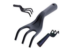 Plastikowe Grabki Prosperplast R Fork 3 ząbki pazury INGR Respana Czarne