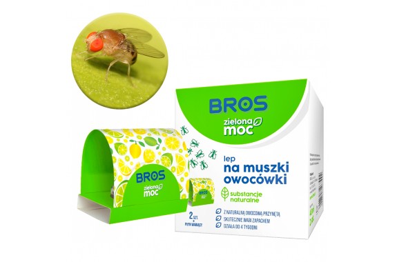 BROS Lep na muszki owocowe pułapka klejowa 2 szt.