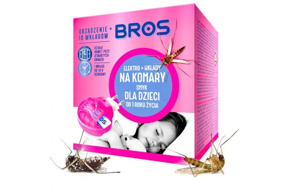 Bros Elektro na komary + 10 wkładów SMYK dla dzieci