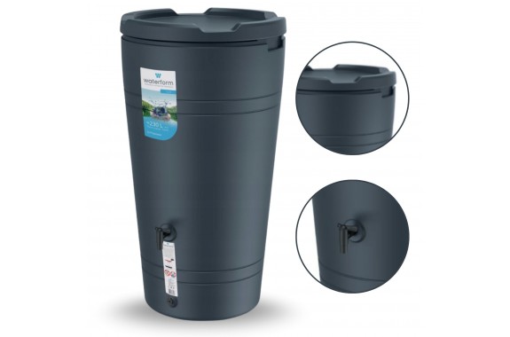 Zbiornik na deszczówkę TUBE 230L 2w1 antracytowy