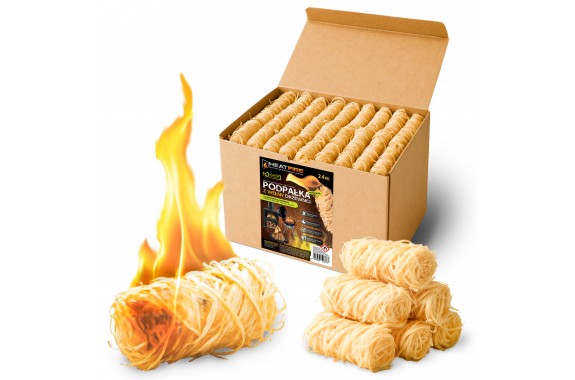 HeatFire Naturalna podpałka z wełny drzewnej rozpałka do grilla i kominka 2,4kg
