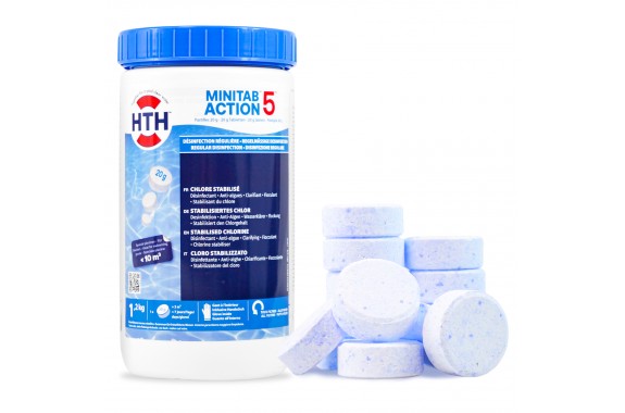 HTH Minitab Action Tabletki wielofunkcyjne do basenu chlorowe 20g 1,2kg