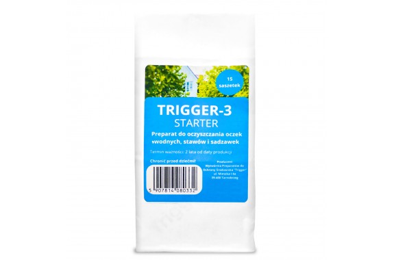 Trigger-3 STARTER do oczek wodnych i stawów bakterie wodne 15 saszetek