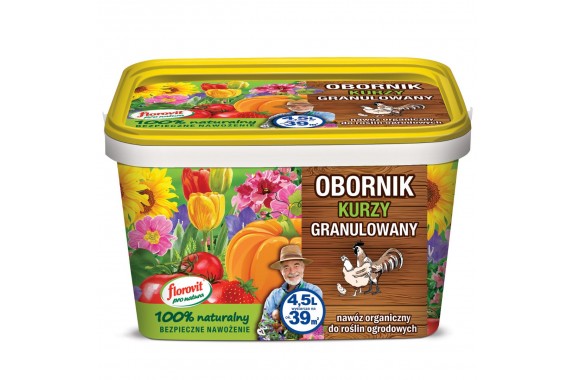 FLOROVIT Granulowany Obornik kurzy eko nawóz naturalny Karton 1L