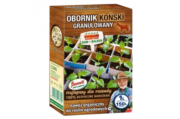 FLOROVIT Granulowany Obornik KOŃSKI eko nawóz naturalny Karton 1L