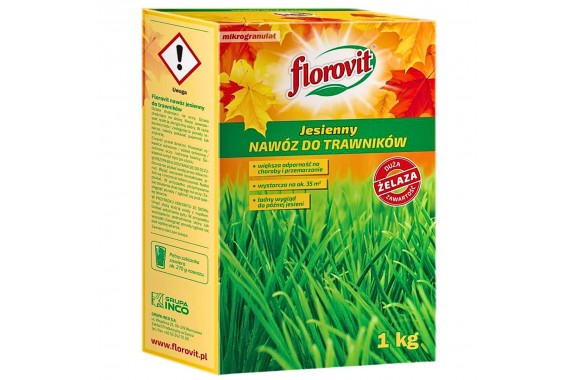 Florovit Jesienny Nawóz do Trawników z żelazem karton 1kg