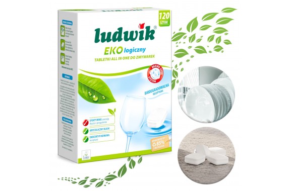 Ludwik Tabletki do zmywarek ekologiczne all in one 120 tabletek na tłuszcz i osady