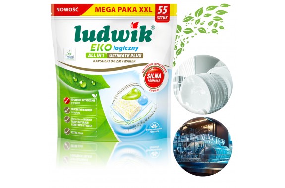 Ludwik Ekologiczne kapsułki do zmywarki Ultimate Plus All in One 55 szt.