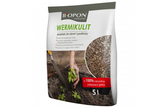 Wermikulit dodatek do ziemi podłoży ogrodowych BROS polepszacz gleby 5L