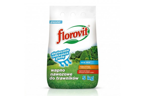 FLOROVIT Granulowane Wapno do TRAWNIKA zasadowe worek 5kg