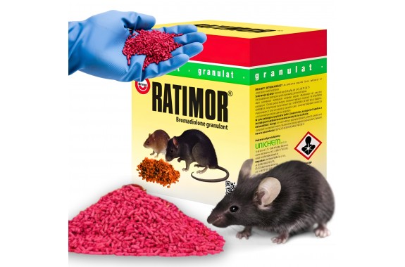 Granulowana Trutka na gryzonie szczury myszy w granulkach Ratimor karton 1kg
