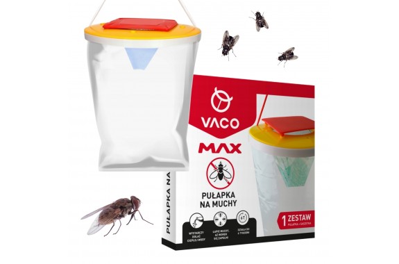 Pułapka na muchy XXL Wabik na muchy do stajni obory domu VACO MAX 1 szt.