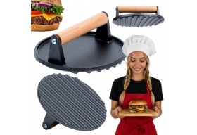 Praska do Burgerów Smashburgerów żeliwna okragła HAGE 17,5 cm