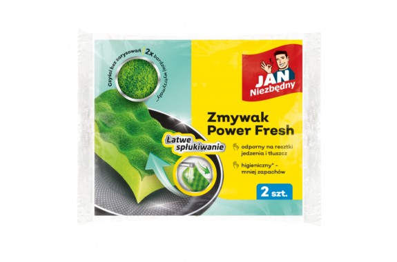 Zmywak Kuchenny Power Fresh Gąbka Jan Niezbędny 2 szt.