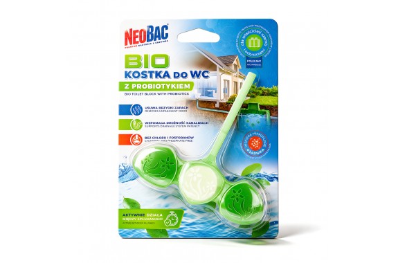 NeoBac BIO kostka do WC toalet z PROBIOTYKIEM bezpieczna dla szamb