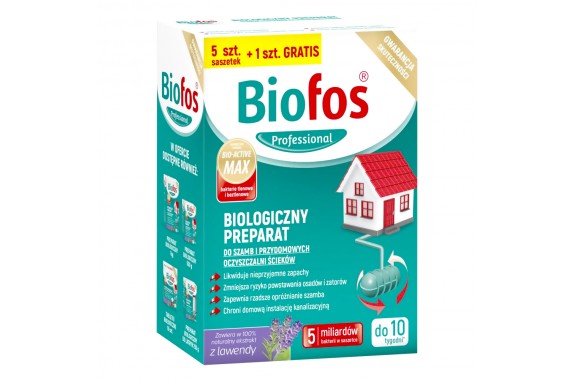 Biofos Preparat do Szamb i Oczyszczalni saszetki 5+1 Gratis Lawendowy