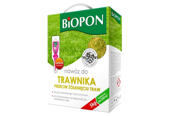 Biopon nawóz do trawnika przeciw żółknięciu 5 kg