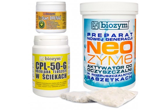 Neozyme saszetki do szamba 26 szt. + Odtłuszczacz + bioStarter drenaż