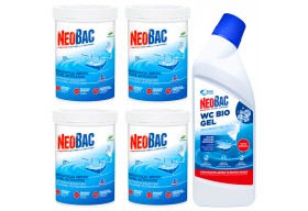 Zestaw NeoBac Aktywator 4x600g + Bio Żel WC 750 ml Nowa Formuła