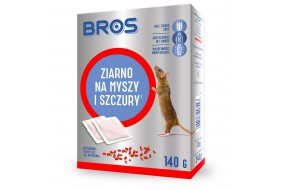 Bros ziarno na myszy i szczury 140g bezpieczne dozowanie