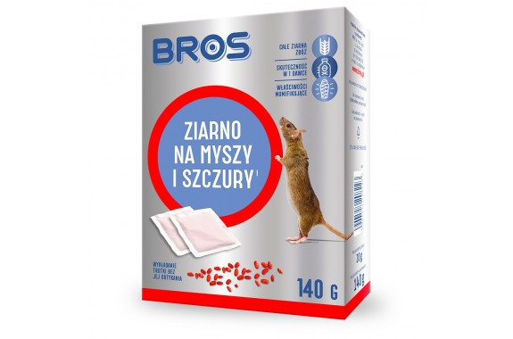 Bros ziarno na myszy i szczury 140g bezpieczne dozowanie