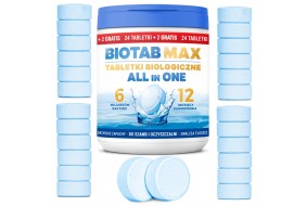 BioTab MAX 3w1 Tabletki biologiczne do szamba i oczyszczalni 24+2 Gratis