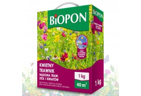 BIOPON Kwietny Trawnik mieszanka traw kwiatów ziół łąka 40 m2