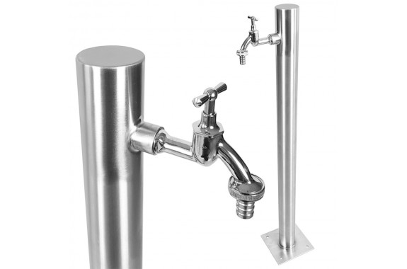 AQUABIN Słupek ogrodowy + kranik 3/4" do podlewania stal R-INOX