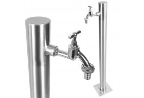 AQUABIN Słupek ogrodowy + kranik 3/4" do podlewania stal R-INOX