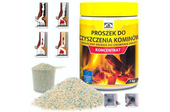 Hansa Proszek do czyszczenia kominka usuwania smoły sadzy 1kg