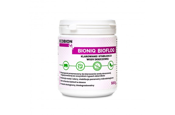 BIONIQ BIOFLOQ preparat do deszczówki - klarowanie i stabilizacja wody deszczowej 500g