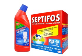 Septifos Aktywator w saszetkach 648g + Eko Żel WC 3w1 SEPTIBIO 750 ml