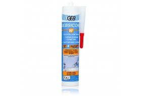 GEB GEBSICONE W Silikon sanitarny bezbarwny 310 ml ANTYPLEŚNIOWY