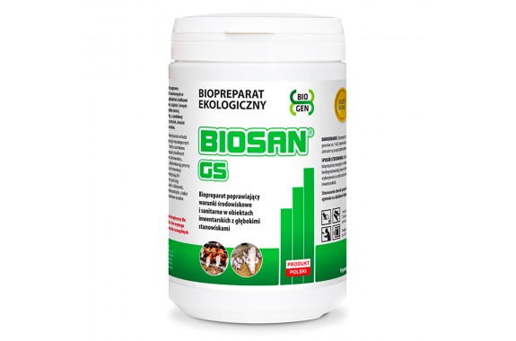 Biosan GS preparat do poprawy warunków w obiektach inwentarskich stanowiska głębokie 1kg