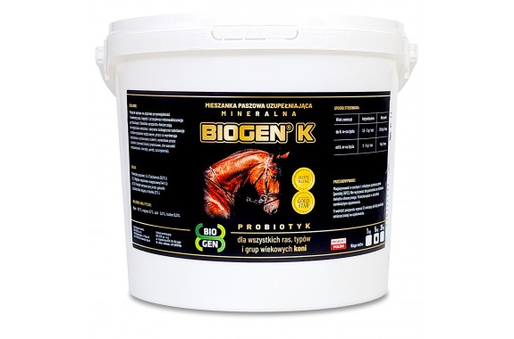 BIOGEN K probiotyk dla koni mineralna mieszanka paszowa dodatek do pasz 5kg