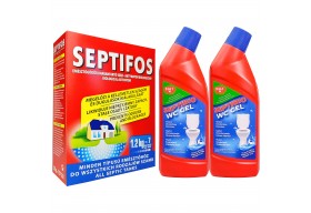 Zestaw Septifos preparat do szamb i oczyszczalni + 2x Bio Żel WC 750 ml