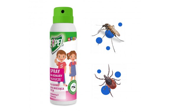 EXPEL Kids SPRAY na komary i kleszcze 90 ml bez DEET