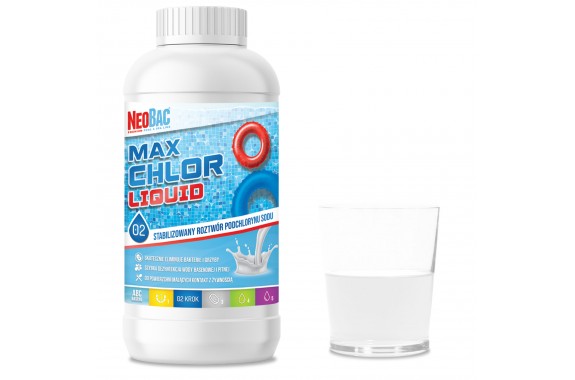 NeoBac Pool & Spa Max CHLOR Liquid podchloryn do dezynfekcji wody i powierzchni 1L