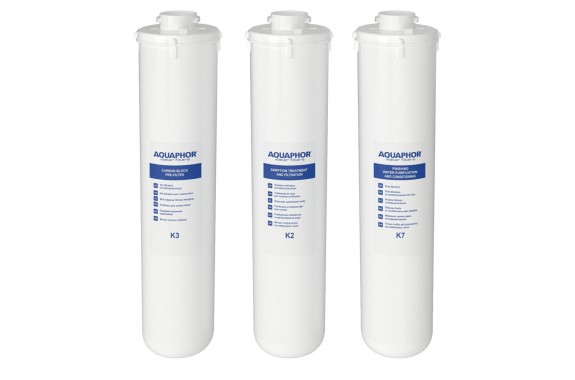 Aquaphor Zestaw WKŁADÓW FILTRÓW Wymiennych K3-K2-K7 do Wody