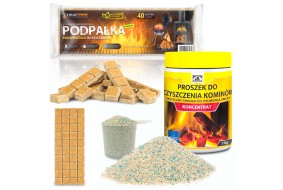 Hansa Proszek do czyszczenia kominka komina antysadza 1kg + podpałka 40K