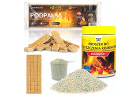 Hansa Proszek do czyszczenia kominka komina antysadza 1kg + podpałka 40K