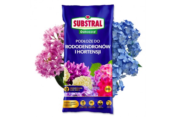 SUBSTRAL Osmocote gotowe podłoże do rododendronów i hortensji z nawozem 20L