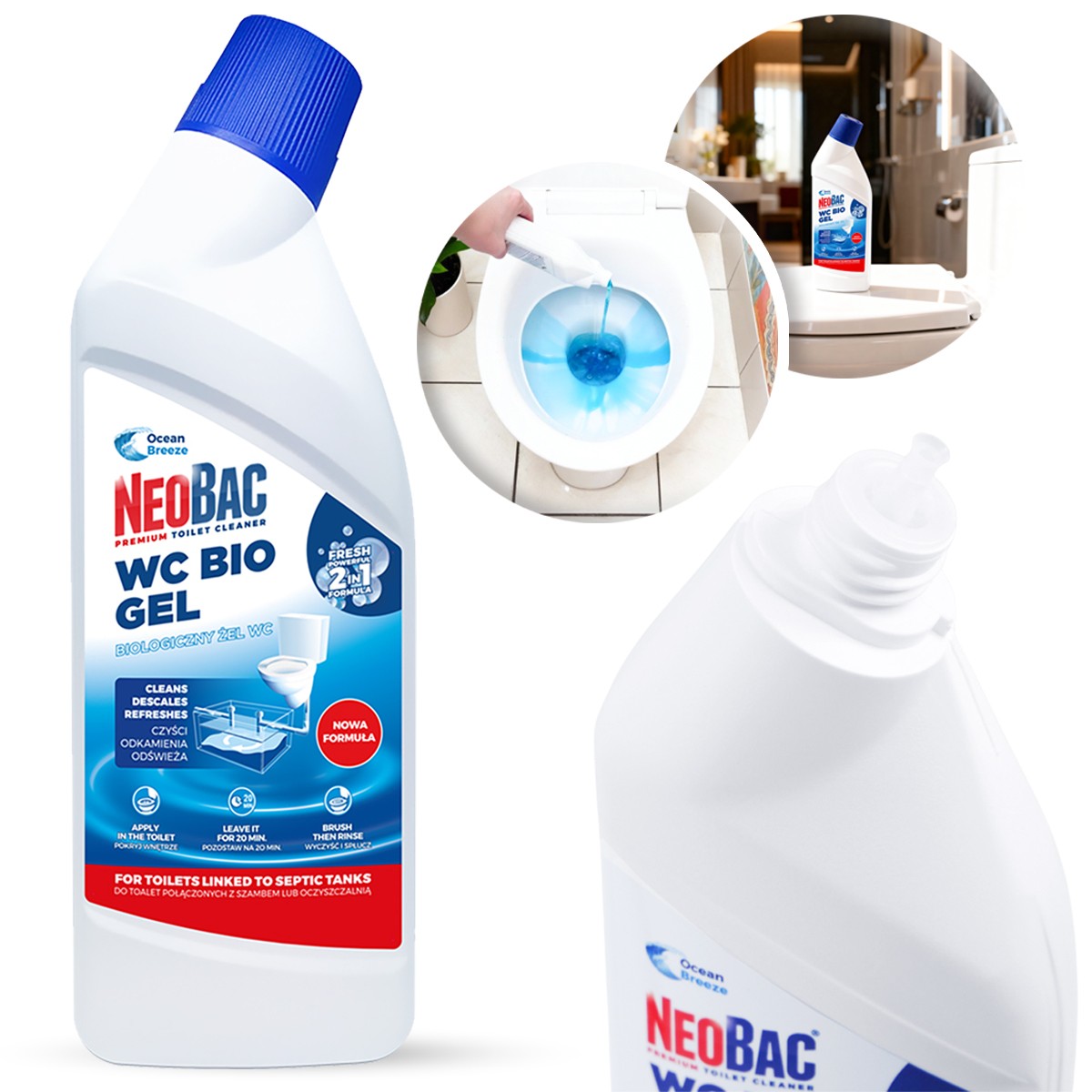 NeoBac WC BIO ŻEL 2w1 do mycia toalet 750 ml